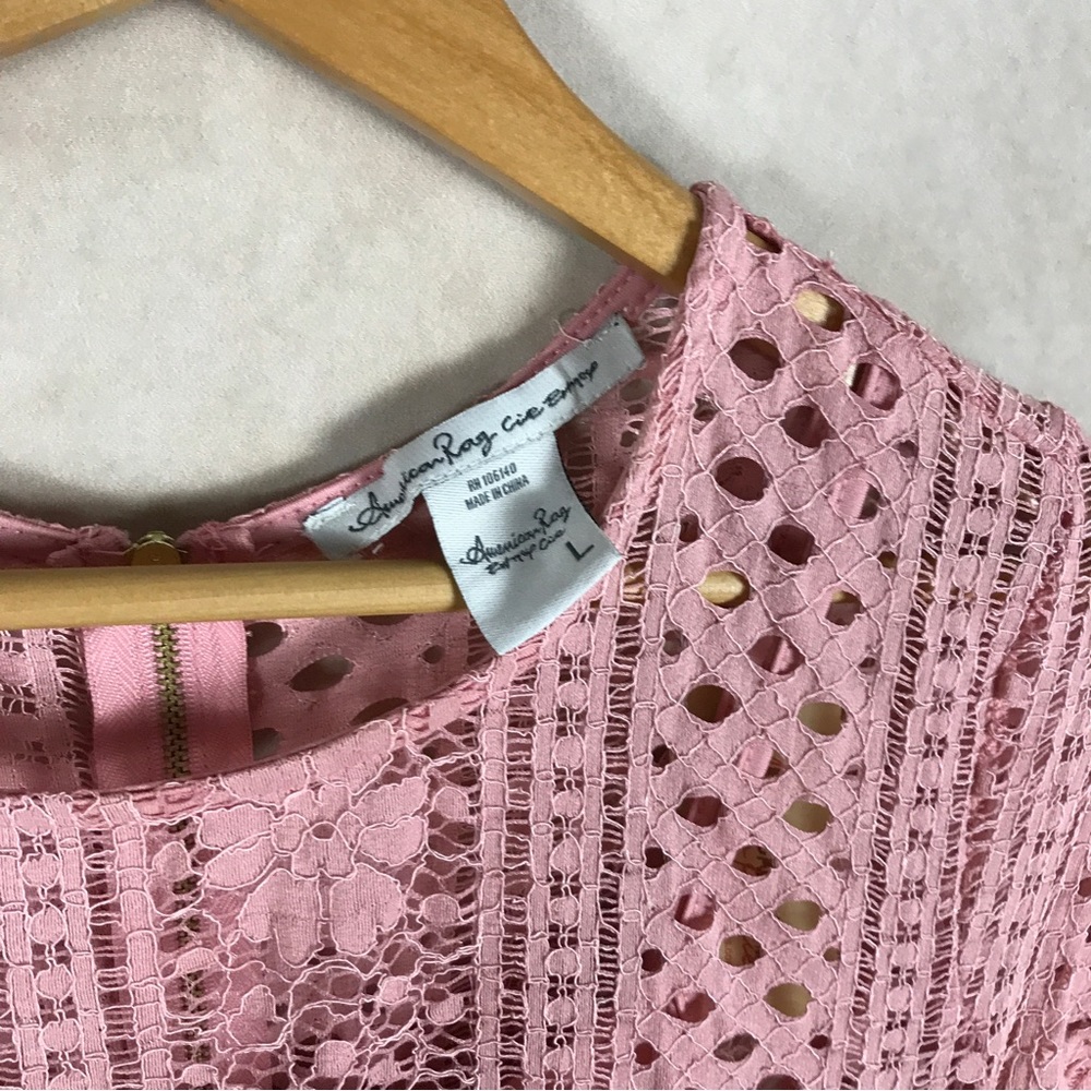 AMERICAN RAG Lace Dress, Dusty Rose NWT L - Picture 5 of 8